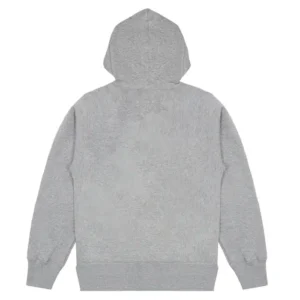 CDG Grey Family Logo Zip-Up Play Hoodie - Back - Grey