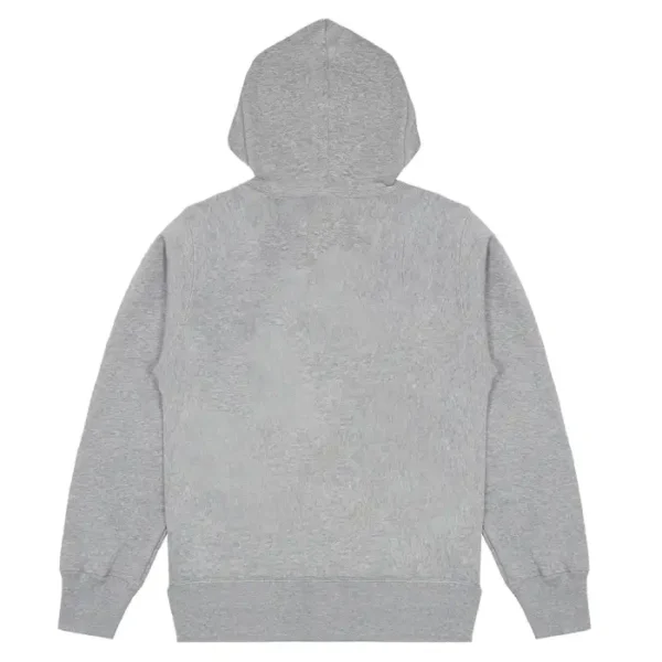 CDG Grey Family Logo Zip-Up Play Hoodie - Back - Grey