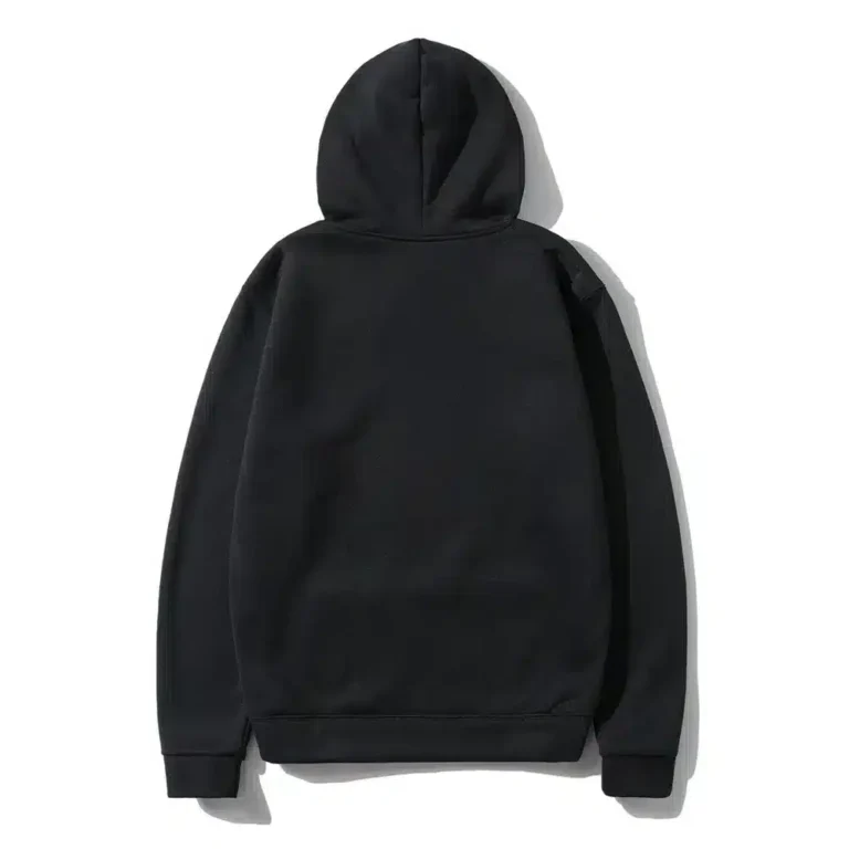 CDG Red Heart Print Play Hoodie - Back - Black