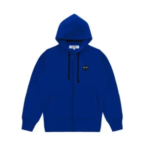 CDG Zip up With Heart Logo on Back Hoodie - Front
