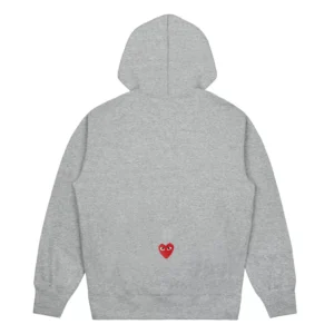 CDG x PLAY Pullover Hoodie - Grey - Back