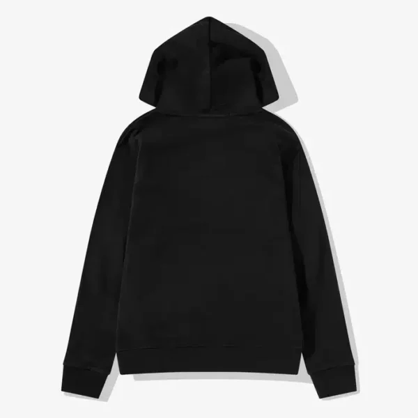 Comme Des Garcons Letter Printed Pullover Hoodie - Black - Back