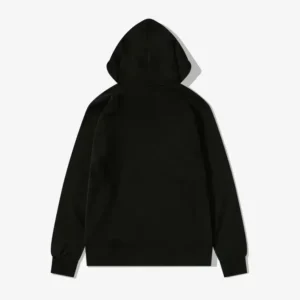 Comme Des Garcons Monochrome Logo Black Hoodie - Black - Back