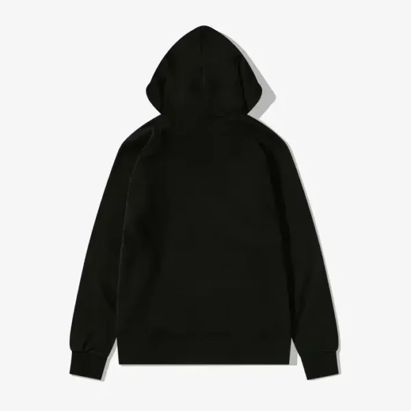 Comme Des Garcons Monochrome Logo Black Hoodie - Black - Back