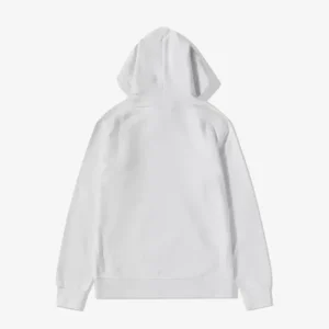 Comme Des Garcons Monochrome Logo Hoodie - Back - White