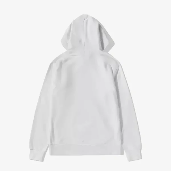 Comme Des Garcons Monochrome Logo Hoodie - Back - White