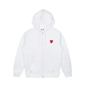 Comme Des Garcons Play Hoodie - Front - White