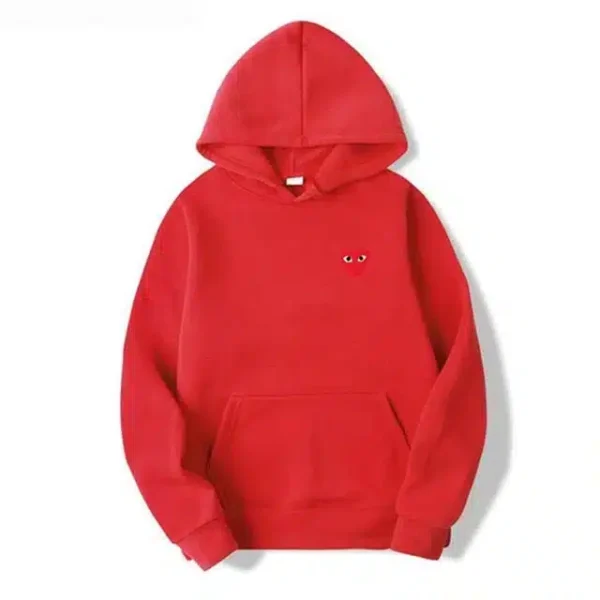 Comme Des Garcons Red heart Hoodie - Front - Red