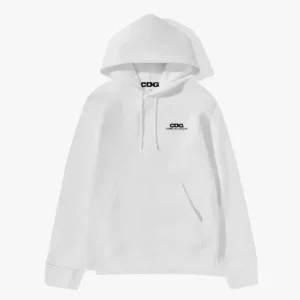 Comme des Garcons Logo Hooded - Front -White
