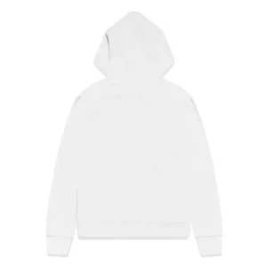 Comme des Garcons Logo Printed Hooded Pullover - White - Back