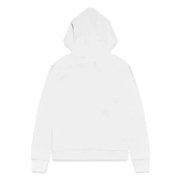 Comme des Garcons Logo Printed Hooded Pullover - White - Back
