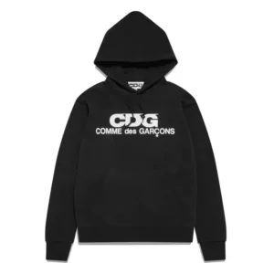 Comme des Garcons Logo Pullover Hoodie - Black - Front