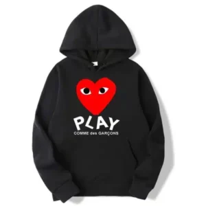 Comme des Garcons Pullover Hoodie - Front - Black