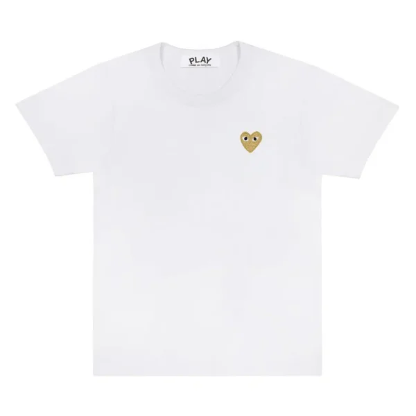 CDG Basic Gold Emblem T-Shirt - 2