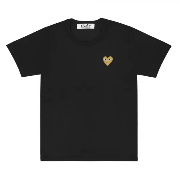 CDG Basic Gold Emblem T-Shirt - 3