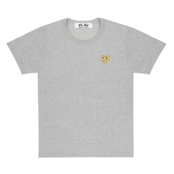 CDG Basic Gold Emblem T-Shirt - 4
