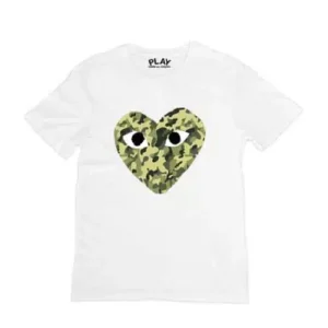 CDG Heart Camo Pattern T-shirt - 2