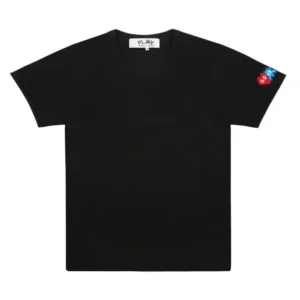 CDG Invader T-Shirt Red and Blue Sleeve Emblem - 1