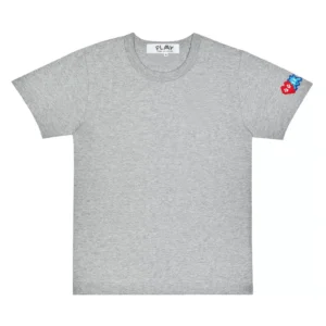CDG Invader T-Shirt Red and Blue Sleeve Emblem - 2