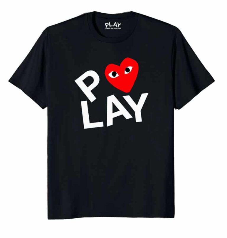CDG Play Red Heart Printed T-Shirt - 2